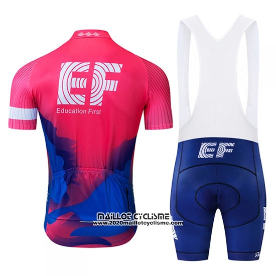 2019 Maillot Ciclismo Ef Education First Bleu Rose Manches Courtes et Cuissard